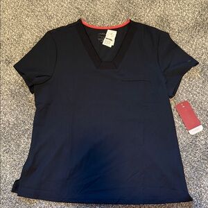 NWT size large black scrub top